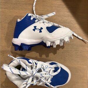 Under Armour Kids Blue and White Sneakers